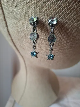 Pendientes colgantes con cristales