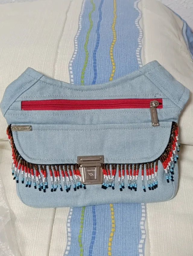 Riñonera Vaquera Caomka con Cuentas