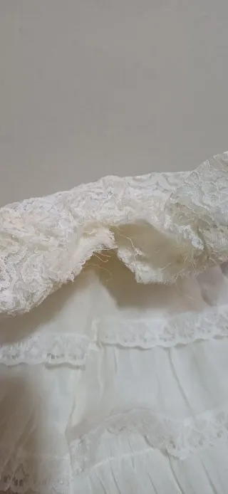 Abito Barbie bianco con pizzo e scarpe