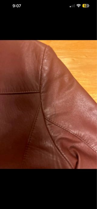 Cazadora Piel Ovino Marrón Talla L