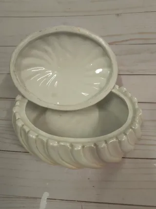 Portaoggetti caramelle ceramica con coperchio