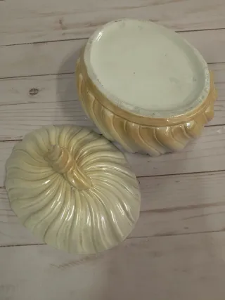 Portaoggetti caramelle ceramica con coperchio