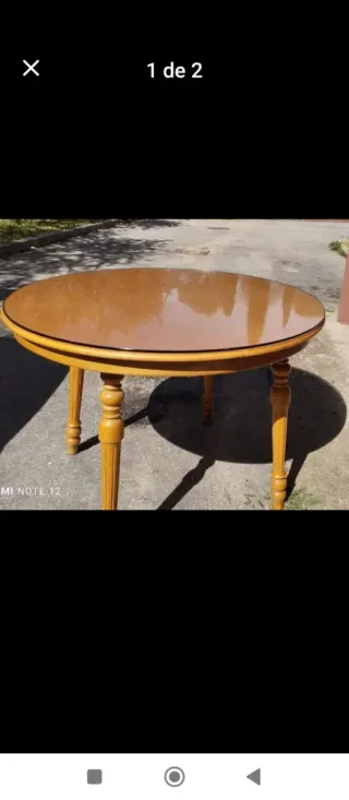 Mesa extensible de madera