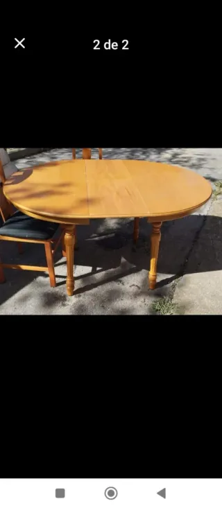 Mesa extensible de madera