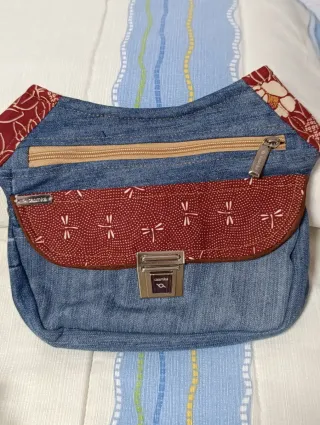 Riñonera Caomka Jeans Azul y Rojo
