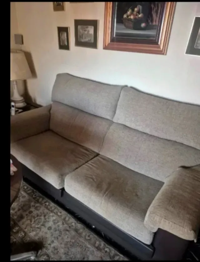 Sofá 2 plazas y 2 sillones de piel