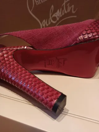 Christian Louboutin Nazik Phyton 2004 Sandalias