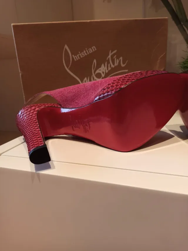 Christian Louboutin Nazik Phyton 2004 Sandalias