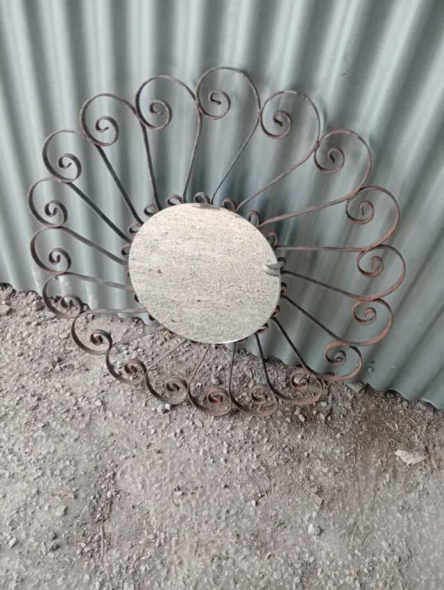 Espejo de Hierro Forjado Estilo Sol Grande