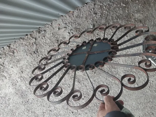 Espejo de Hierro Forjado Estilo Sol Grande