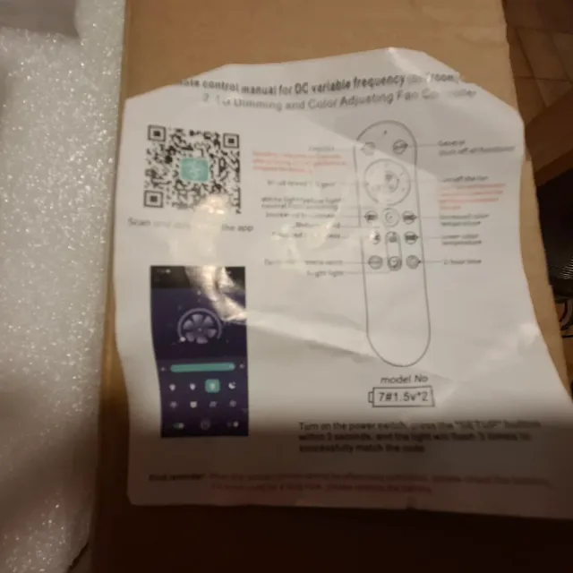 Ventilador de techo con mando y luces