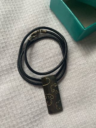 Collar Tous Negro y Dorado