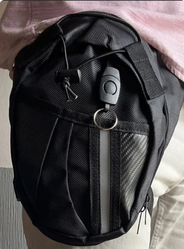 Mochila Pierna Moto Negra Nueva