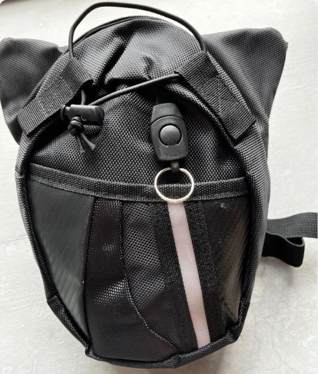 Mochila Pierna Moto Negra Nueva