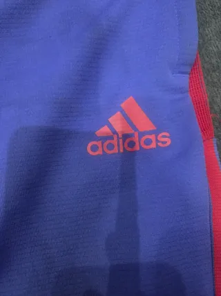 Pantalone tuta Adidas viola e rosso