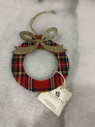 Decorazioni Natalizie Vacchetti a Quadri Rossi