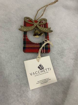 Decorazioni Natalizie Vacchetti a Quadri Rossi