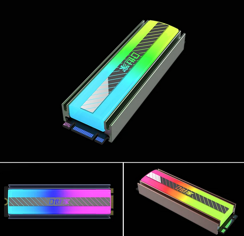 Disipador TEUCER M.2 NVME ARGB 5V 3 pines