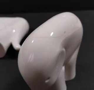 Set 3 Elefanti Ceramica Bianchi