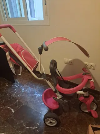Triciclo Smoby 3 en 1 Rosa