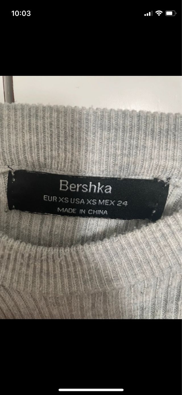 Jersey gris de manga larga