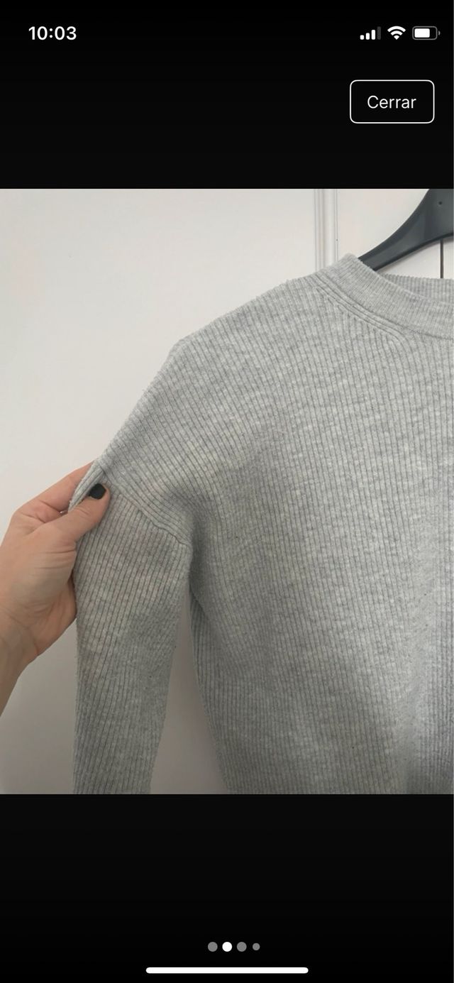 Jersey gris de manga larga