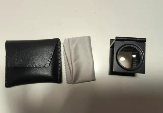 Lupa 10x con funda y paño