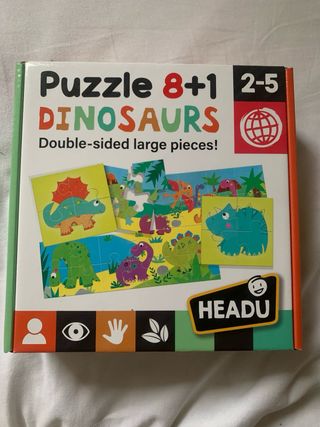 Puzzle 8+1 Dinosaurios Doble Cara