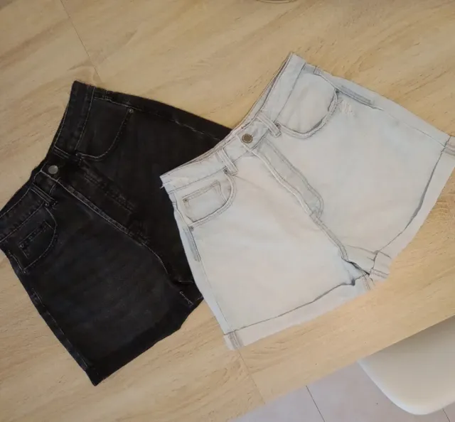 Lote 2 vaqueros cortos mujer Talla M/38