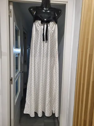 Camisón vintage mujer lunares