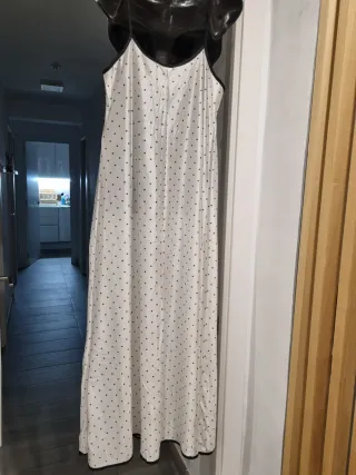 Camisón vintage mujer lunares