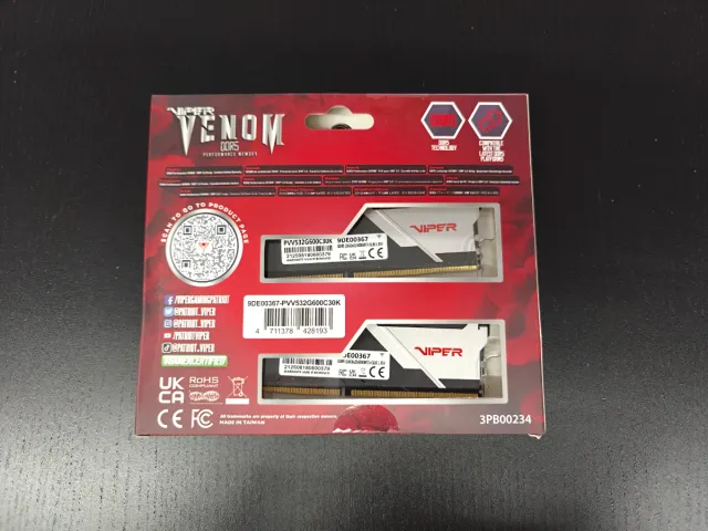 2x16GB DDR5 6000MHz CL30 Patriot Viper Venom