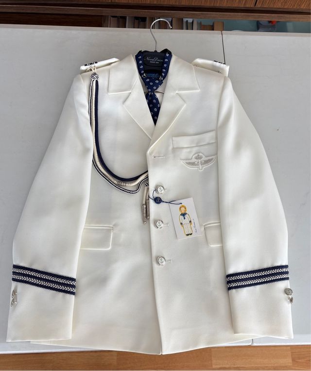Traje Comunión Petita Coco Blanco Azul Nuevo.