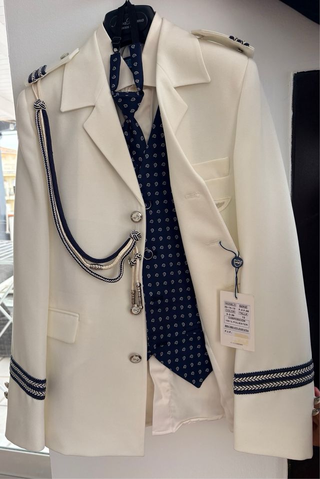 Traje Comunión Petita Coco Blanco Azul Nuevo.