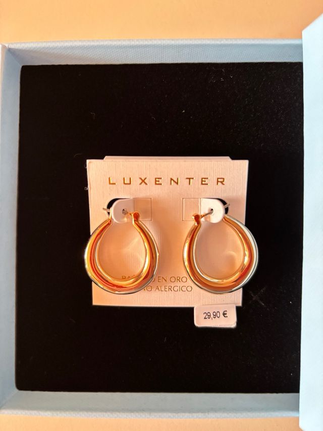 Pendientes aro Luxenter bañados en oro