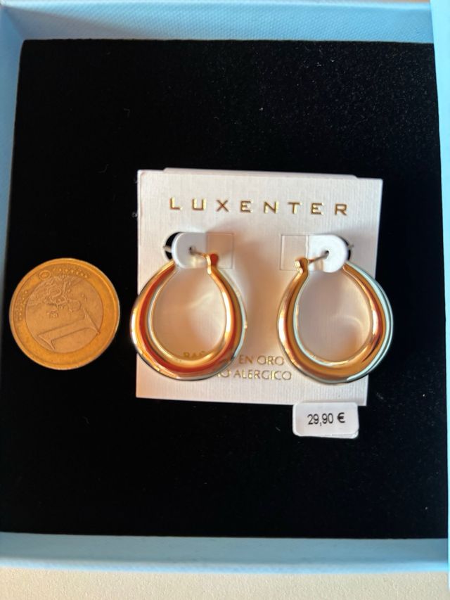 Pendientes aro Luxenter bañados en oro