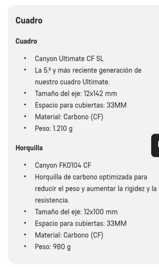 Canyon Ultimate CF SL 8 Talla  A ESTRENAR!Mejorada