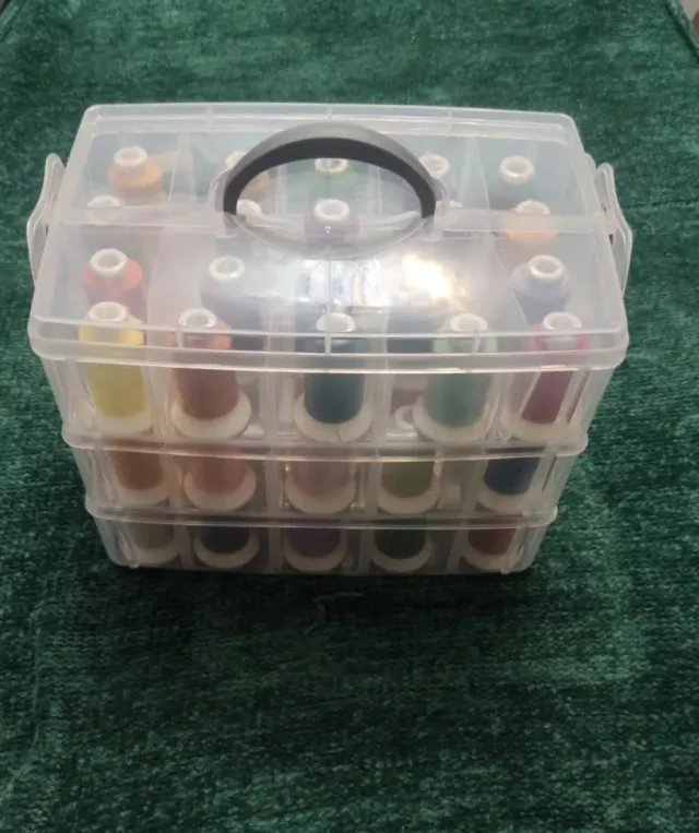 Estuche con 80 hilos de bordar a maquina