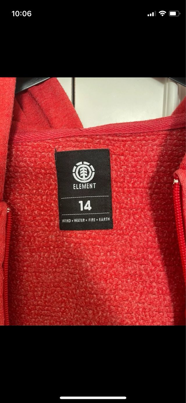 Sudadera unisex Talla 14 Roja