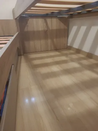 Estructura Cama Nido 90cm Madera y Metal