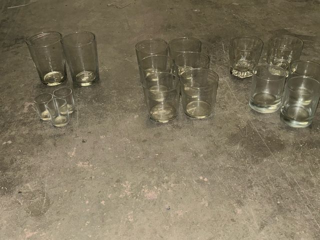 Lote vasos variados cristal