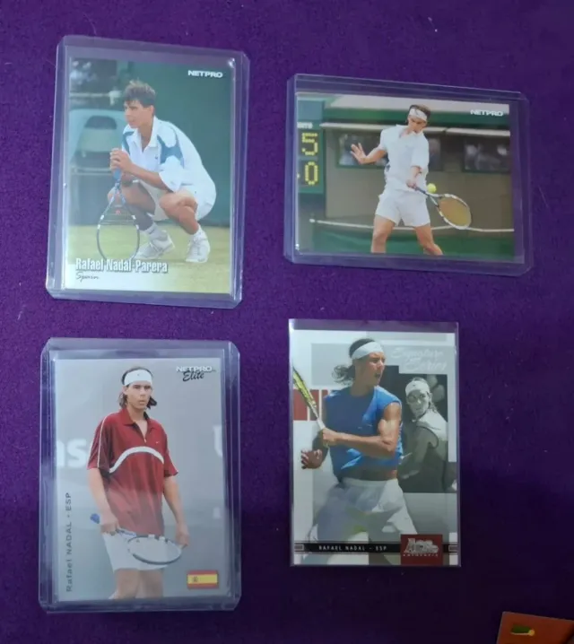 Lote 4 cards Rafa Nadal rookie + 8 regalo