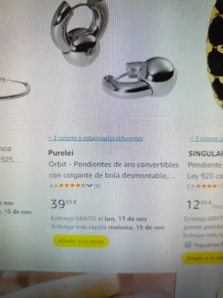 Pendientes Purelei Aro Bolas Plata