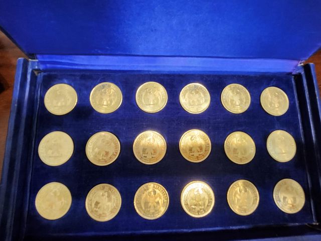 Colección 18 Monedas Caciques Venezuela Oro XVI