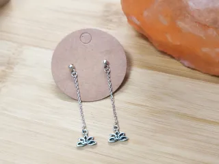 Pendientes Plata Ley Flor de Loto