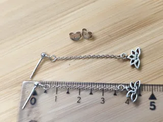 Pendientes Plata Ley Flor de Loto