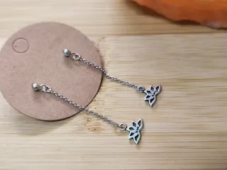 Pendientes Plata Ley Flor de Loto