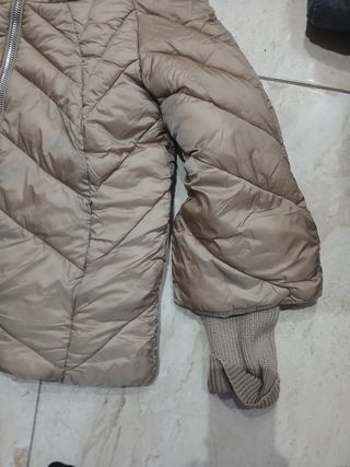 Giubbotto donna beige poliestere e nylon