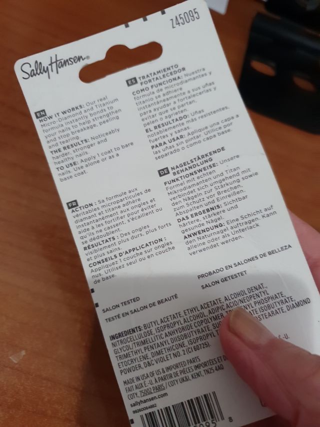 Endurecedor de uñas