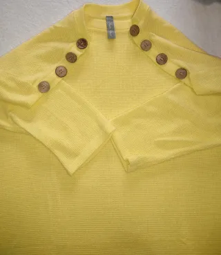 Jersey oversize amarillo talla única